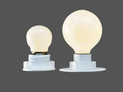 LAMPS SET two light bulbs 3D model