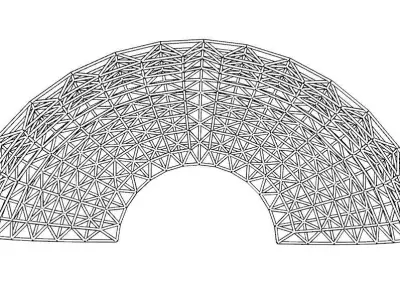 TRUSS MODERN URBAN PAVILLION 3D model