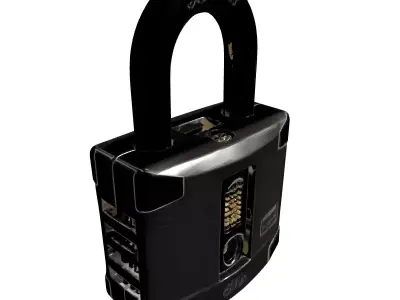 Modern HighDetail Combination Padlock Low-poly 3D model