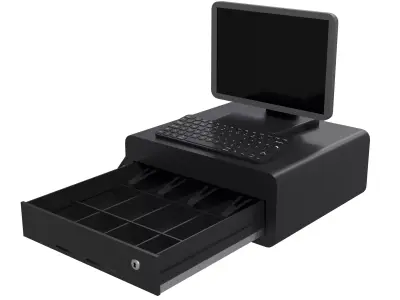 Cash Register Low-poly 3D model