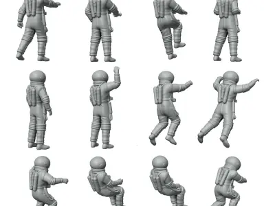 Destination Moon 12 Figures Set 3D print model