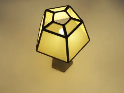 Low-Poly Lamp table with shade Low-poly 3D model