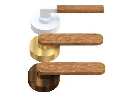 Door handles wooden  3D model