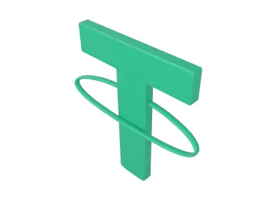 Tether USDT Coin v3 001 Low-poly 3D model
