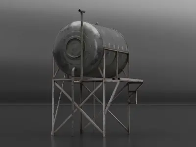 Water Tank 02 Low-poly 3D model