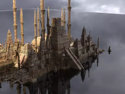 City of Nazca civilization Ruins 3 3D model