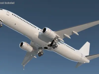  Boeing 737-900 with Cabin and Doors Rigged for Cinema 4D 