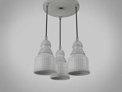 Ceiling Light 8 Low-poly 3D model