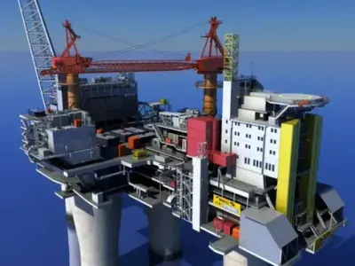 Oil Gas Platform 3D model