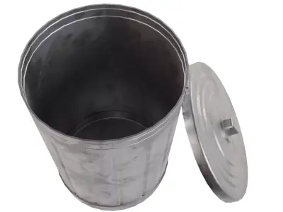 Trash Can V2 Low-poly 3D model