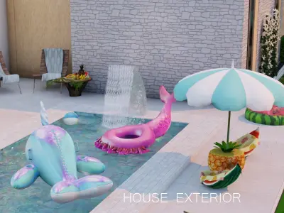 House exterior - Blender scene  3D model