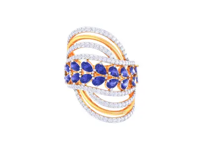 Women Ring  Render 3dm STL OBJ FBX Details 3D print model 7