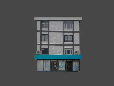 Architectural Building-4 Free low-poly 3D model
