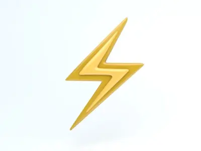 lighting  icon Low-poly 3D model