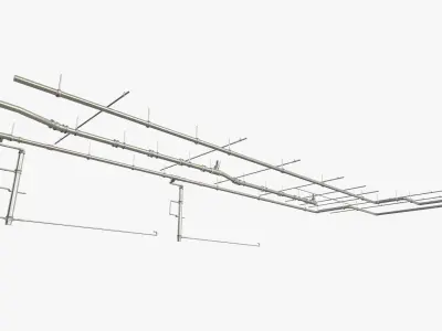 Industrial Pipes 3D Model 3D model