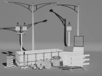 City Assets Pack 01 3D model