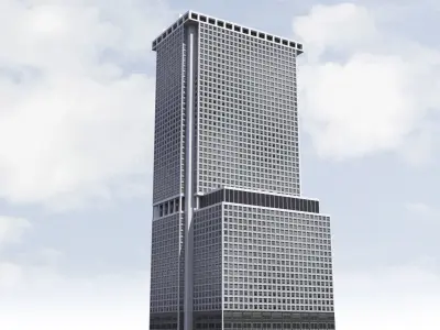 One New York Plaza Low-poly 3D model