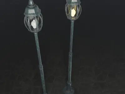 Rounded Street Lamp Free 3D model