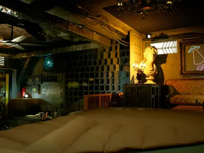 Cyberpunk Flat Environment Kit UE5 Low-poly 3D model