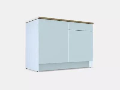 KNOXHULT Base cabinet with doors and drawer Low-poly 3D model