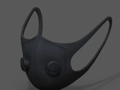 Gas mask helmet resperator helmet scifi fantasy  Low-poly 3D model