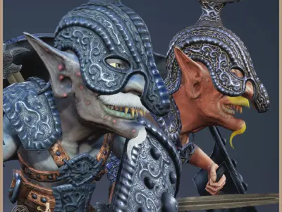 Goblin Gladiator Light Version Low-poly 3D model