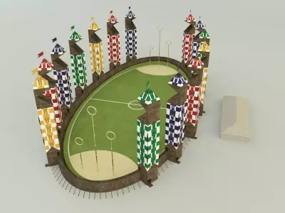 quidditch stadium 3d model 3D model