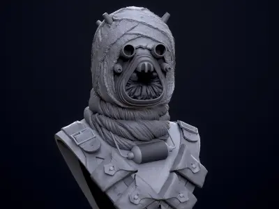 Tusken Raider Bust 3D print model