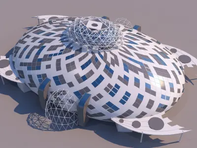 0095 - Organic Building 3D model