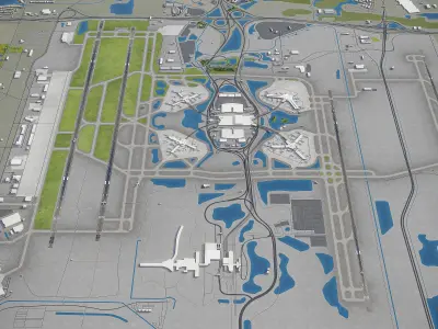 Orlando - Airport - MCO Low-poly 3D model