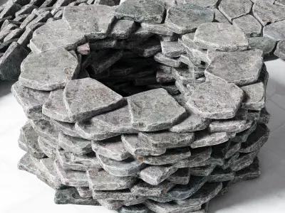 Rock stone for paving wall road flower bed 3D model