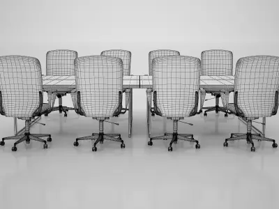 Conference Meeting Room Furniture 09 3D model