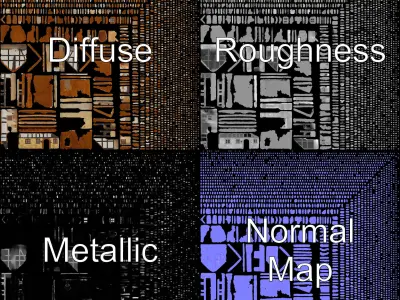 Rustic Cottage Model Pack with PBR Textures Low-poly 3D model