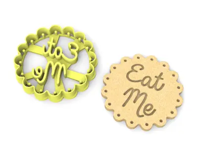 Eat me cookie cutter Free 3D print model
