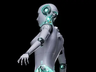 Robot Low-poly 3D model 20