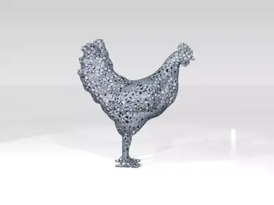 Chiken Voronoi 3D model
