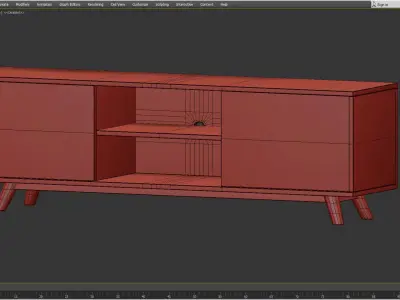 Wpro Marte TV bench 3D model