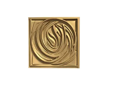 3D Printed Gold Foil Textured Decor Set - Ornamental Wall Panel  3D print model