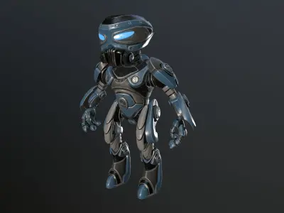 Space Droid 1 Low-poly 3D model