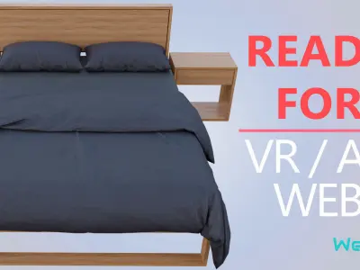 Bed - Simple Comfort Low-poly 3D model