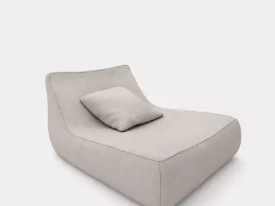 Cozy chaiselongues for indoor and outdoor 3D model