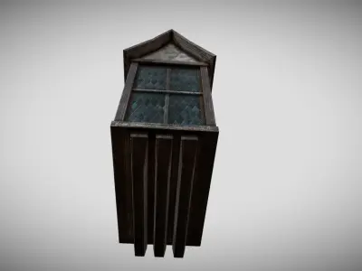 Medieval Dormer Low-poly 3D model
