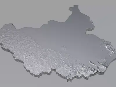 South Sudan Terrain Country 3D model