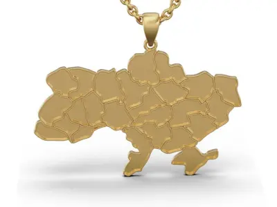 Pendant Ukraine 3D print model buy