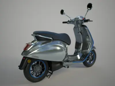 Vespa Electtrica Scooter Low-poly 3D model