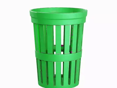 Street Trash Can 04 Low-poly 3D model