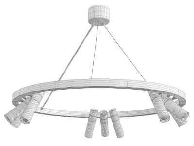 Spoor 9 chandelier Low-poly 3D model