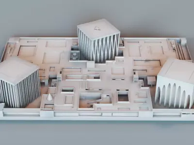 Abrahamic Family House in ABU DHABI  3D print model