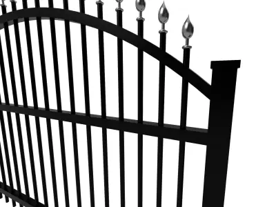 Fence arc metal 3D model