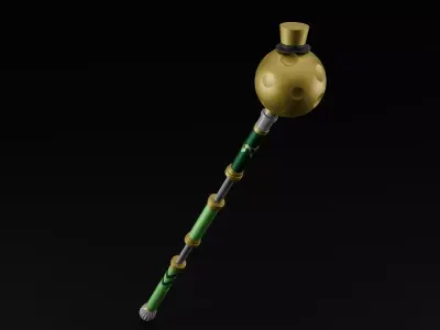 Outer Worlds 2 Deluxe Moon Man Staff   3D print model